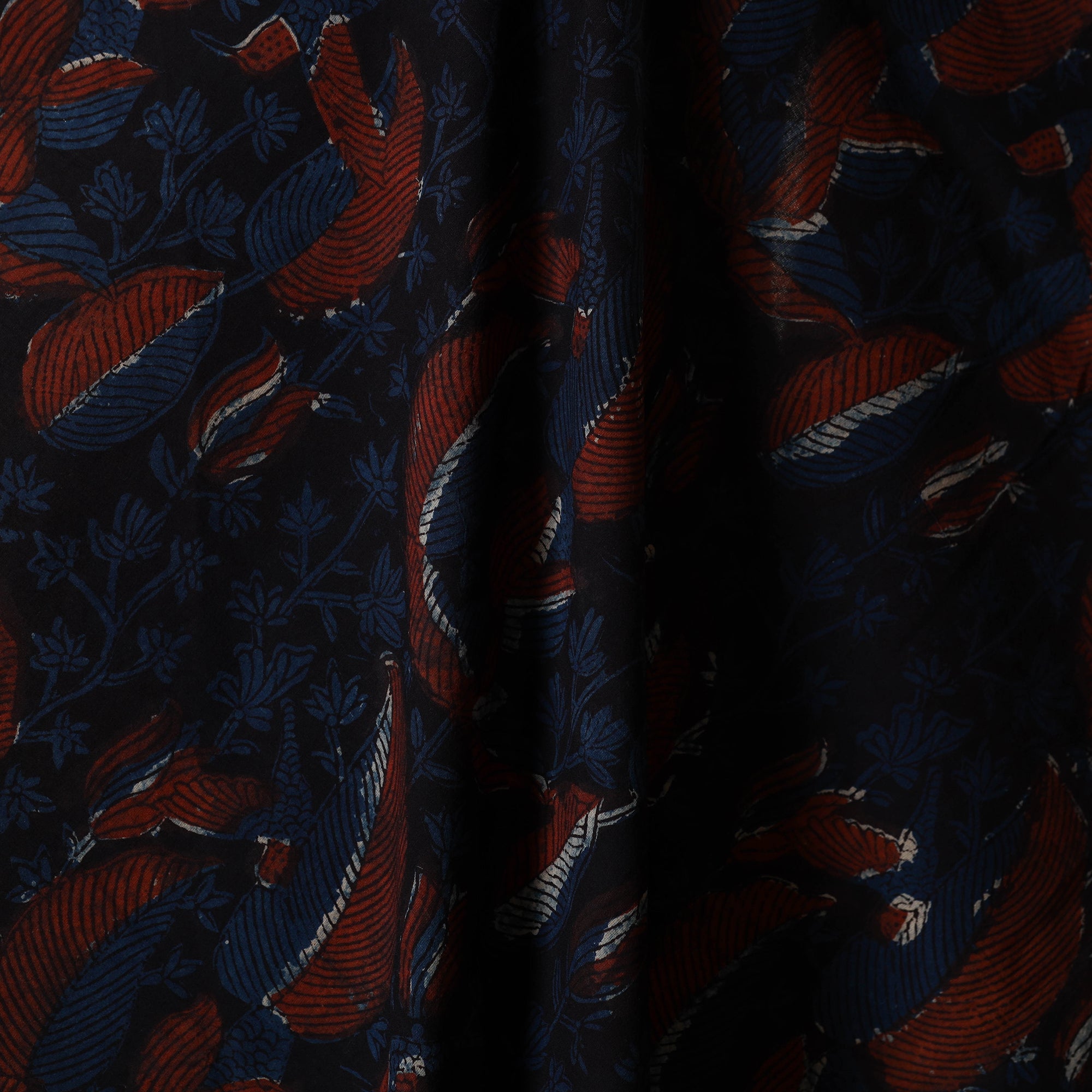 Multicolor - natural dyed bagru dabu fabric 26 - handcrafted