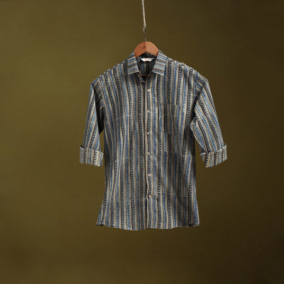Multicolor - natural dyed cotton men full sleeve shirt 08