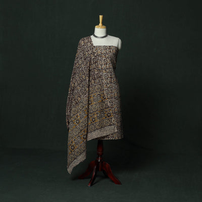 Natural dyed block print cotton pedana kalamkari 2pc