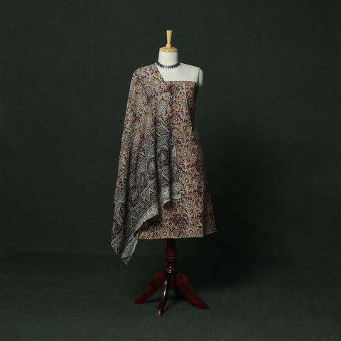 Natural dyed block print cotton pedana kalamkari 2pc