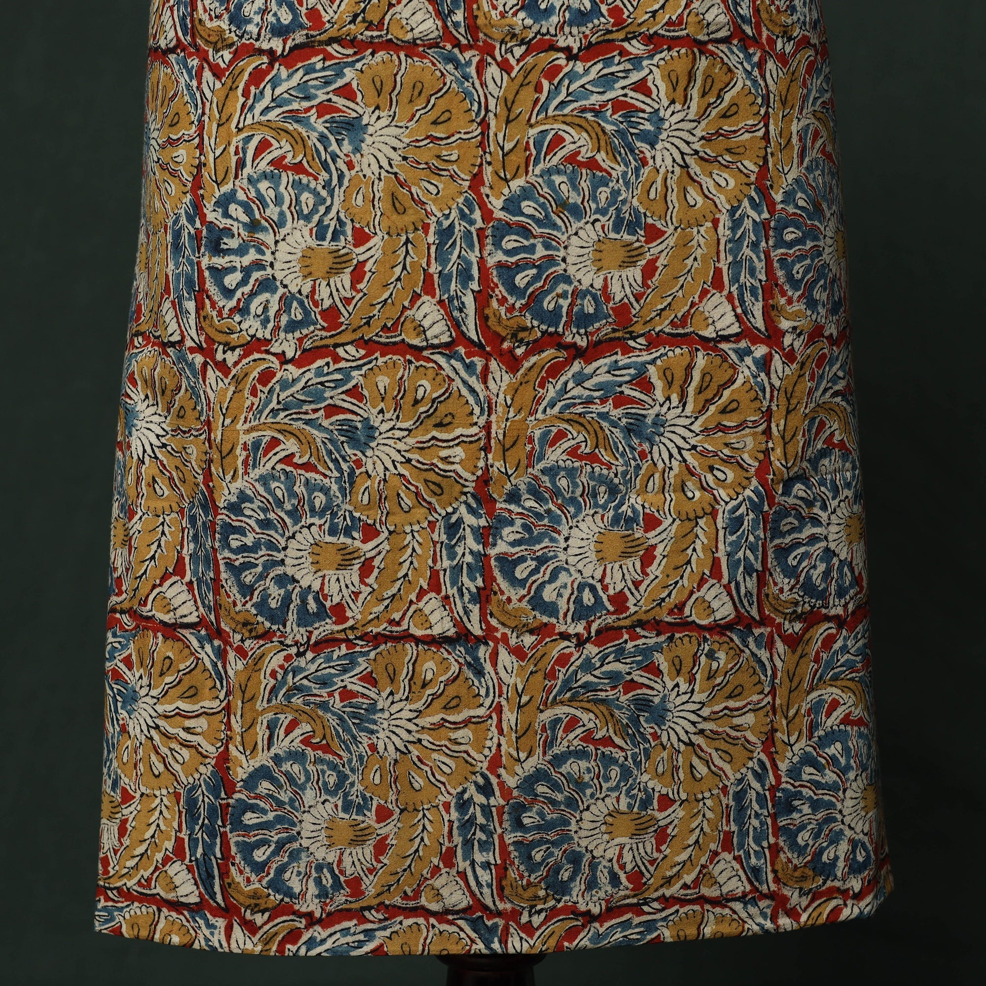 Natural dyed block print cotton pedana kalamkari 2pc