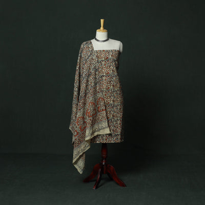 Natural dyed block print cotton pedana kalamkari 2pc