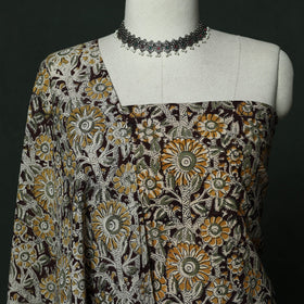 Natural dyed block print cotton pedana kalamkari 2pc