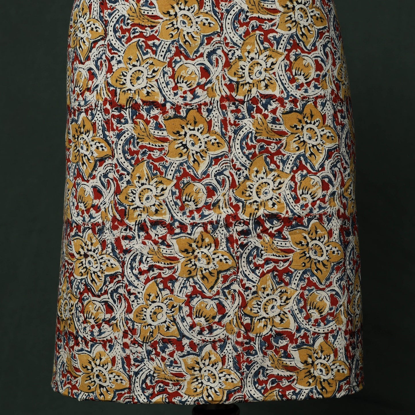 Natural dyed block print cotton pedana kalamkari 2pc