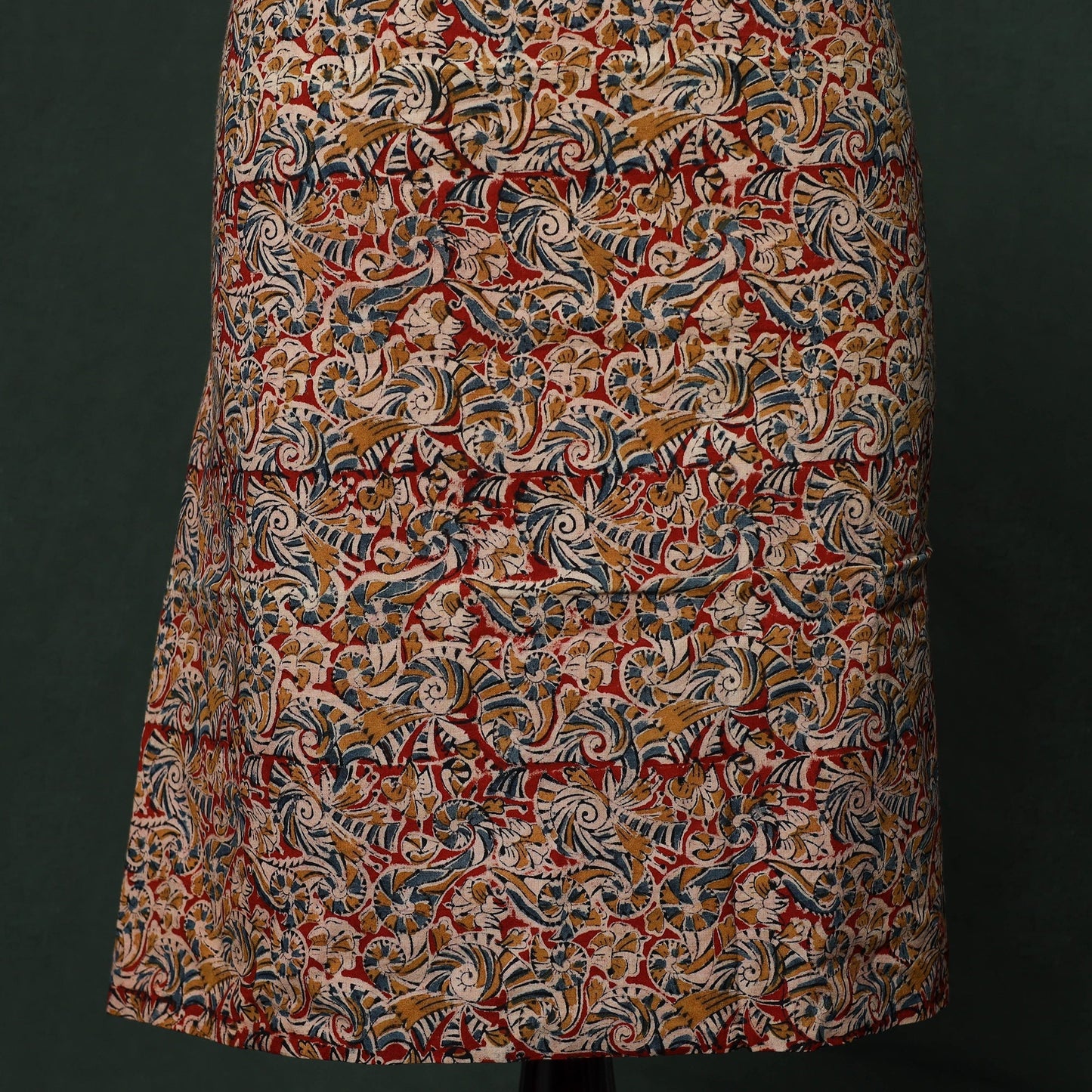 Natural dyed block print cotton pedana kalamkari 2pc