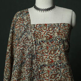 Natural dyed block print cotton pedana kalamkari 2pc