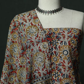 Natural dyed block print cotton pedana kalamkari 2pc
