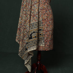 Natural dyed block print cotton pedana kalamkari 2pc
