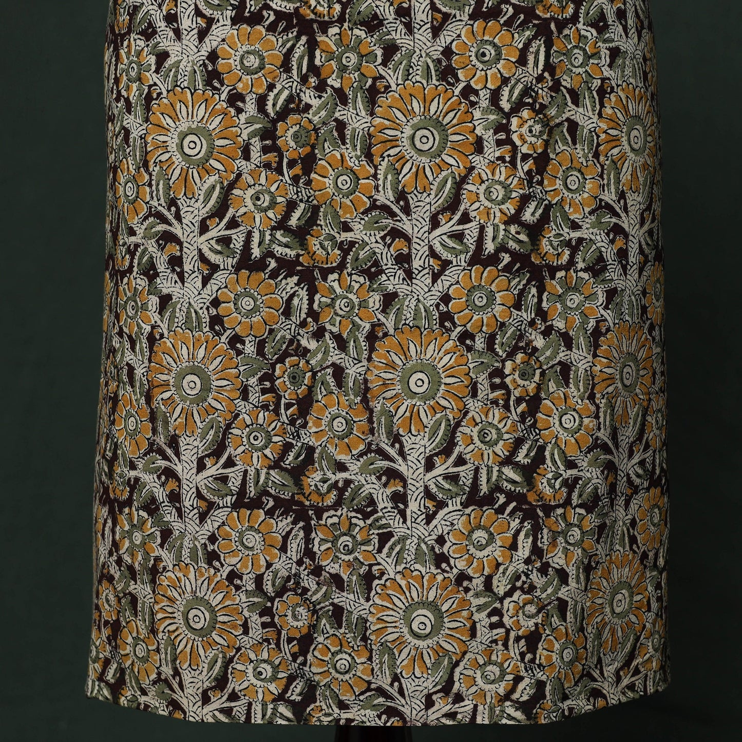 Natural dyed block print cotton pedana kalamkari 2pc