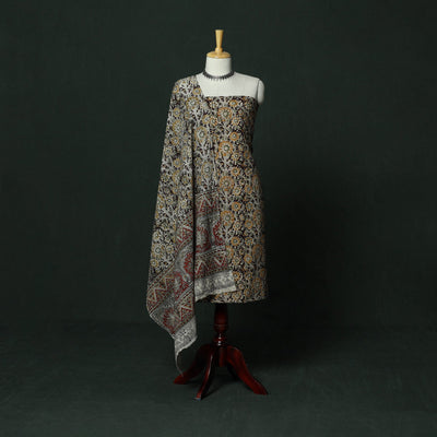 Natural dyed block print cotton pedana kalamkari 2pc