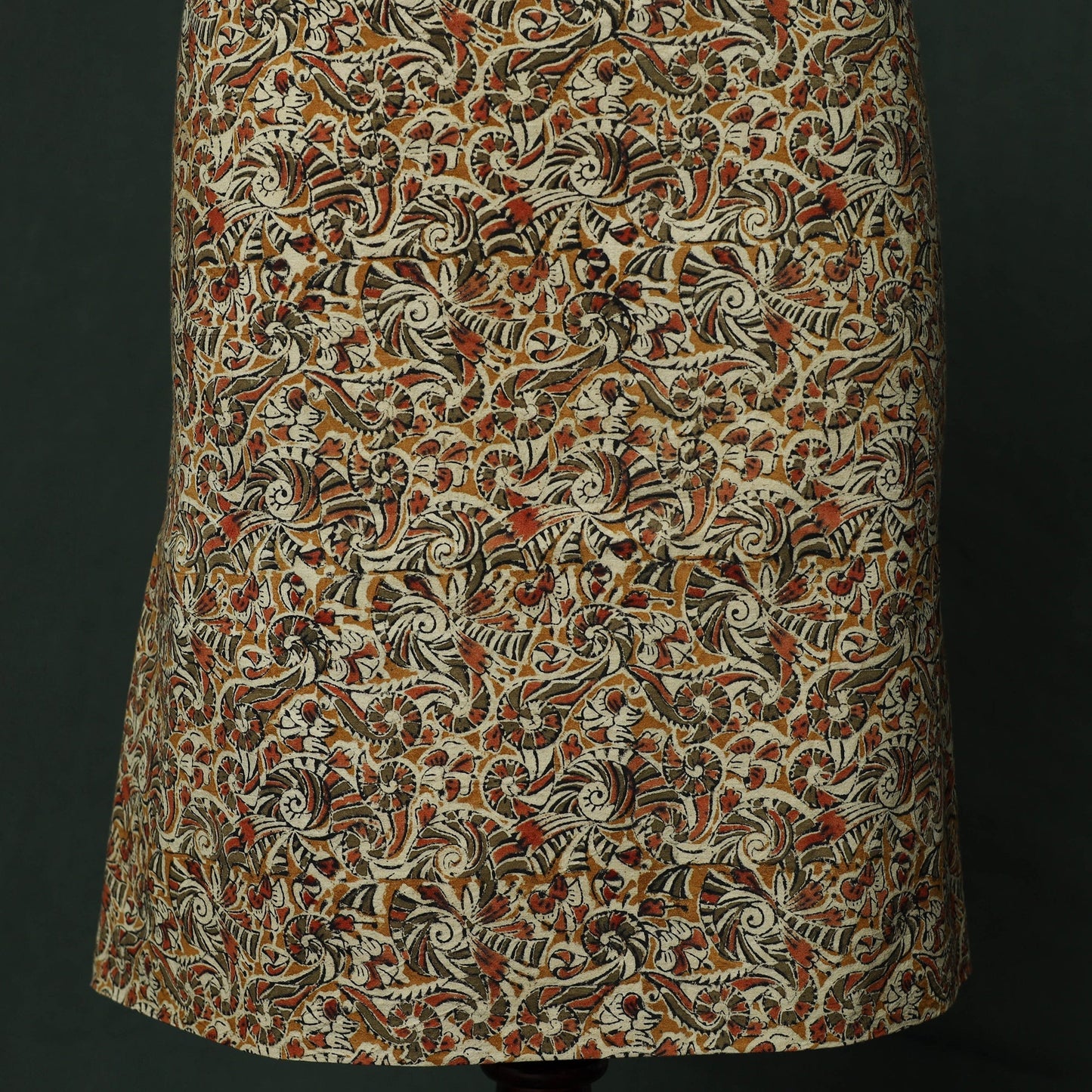 Natural dyed block print cotton pedana kalamkari 2pc