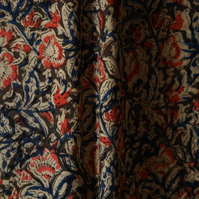 Multicolor - natural dyed cotton pedana kalamkari fabric 02