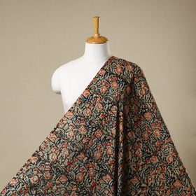 Multicolor - natural dyed cotton pedana kalamkari fabric 02