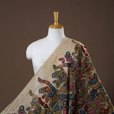 Multicolor - natural dyed chanderi silk handpainted