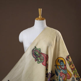 Multicolor - natural dyed chanderi silk handpainted