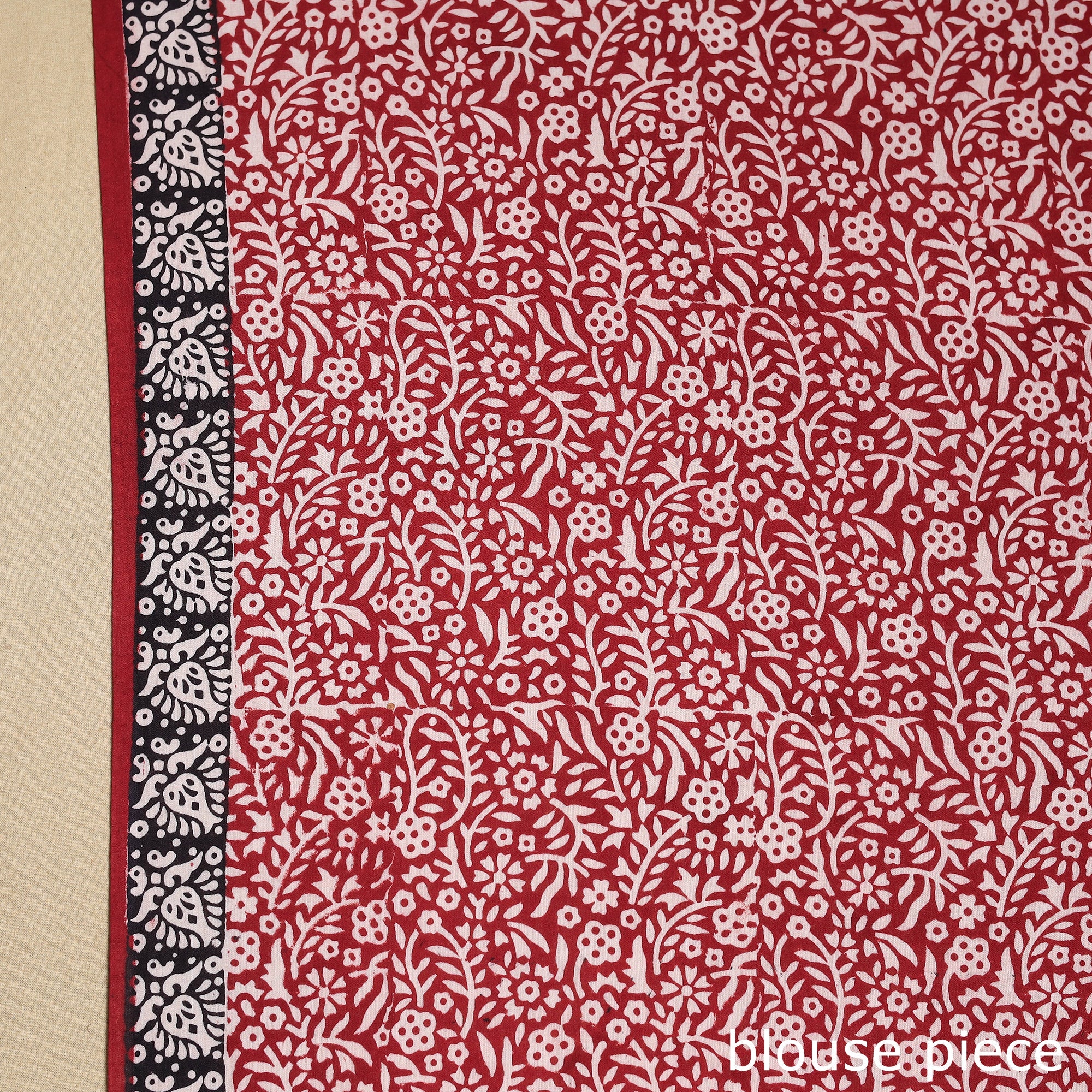 Multicolor Block Print Natural Dyed Cotton Bagh Saree