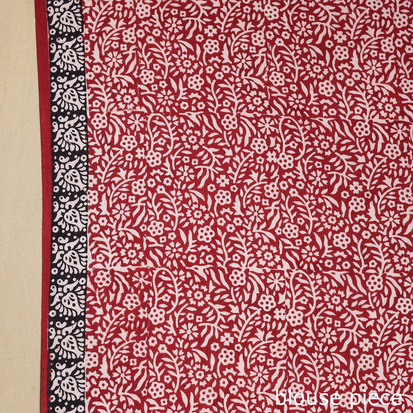 Multicolor Block Print Natural Dyed Cotton Bagh Saree