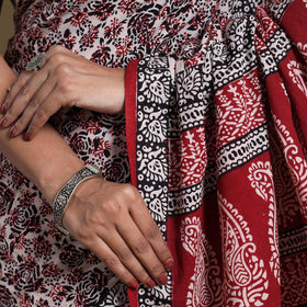 Multicolor Block Print Natural Dyed Cotton Bagh Saree