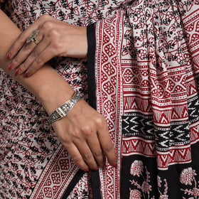 Multicolor Block Print Natural Dyed Cotton Bagh Saree