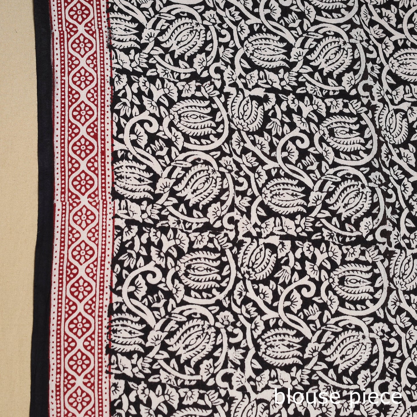 Multicolor Block Print Natural Dyed Cotton Bagh Saree