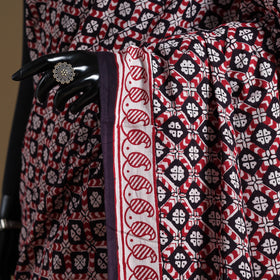 Multicolor Block Print Natural Dyed Cotton Bagh Saree