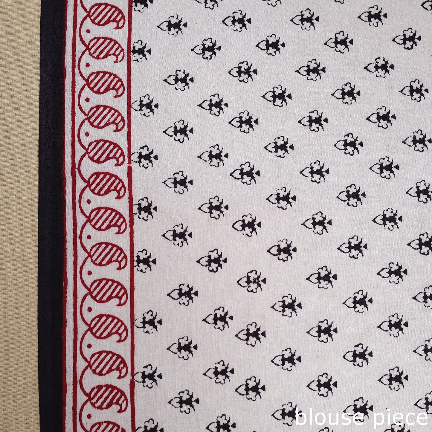 Multicolor Block Print Natural Dyed Cotton Bagh Saree