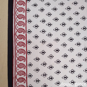 Multicolor Block Print Natural Dyed Cotton Bagh Saree