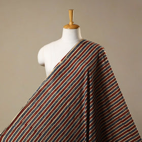 Multicolor Natural Dyed Block Print Cotton Ajrakh Fabric