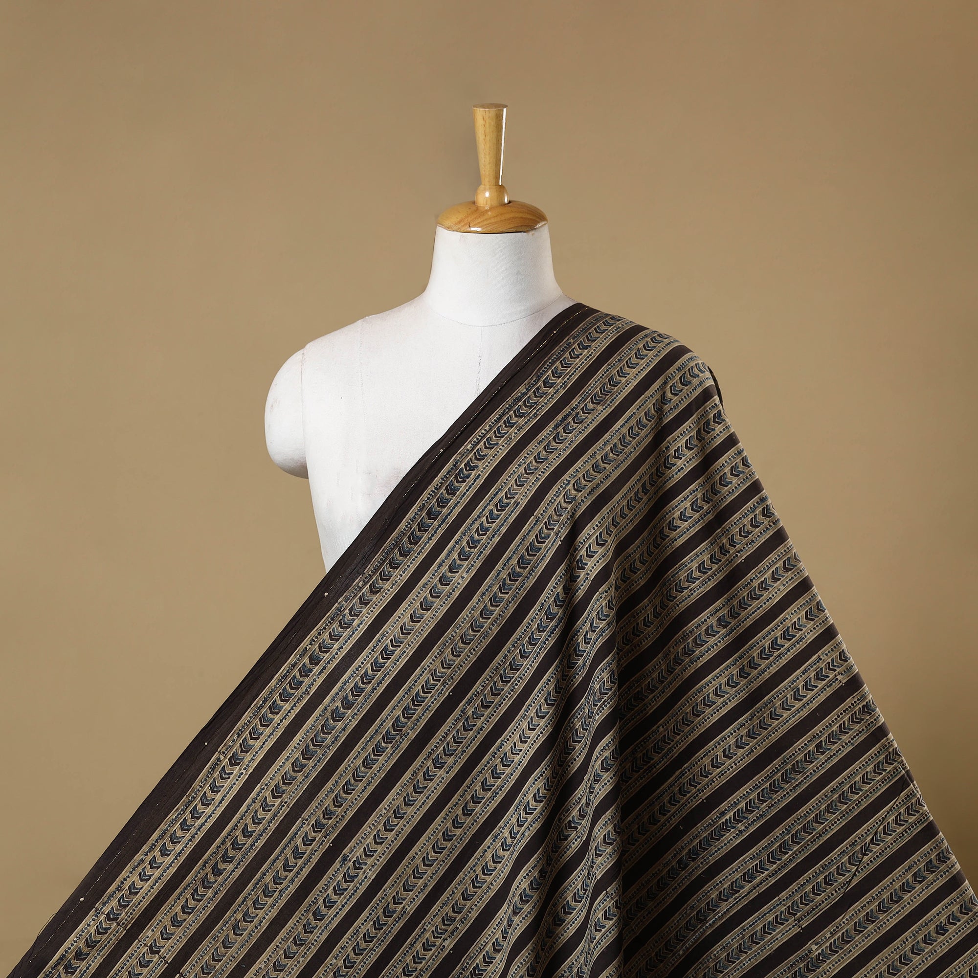 Multicolor - natural dyed cotton hand fabric 10
