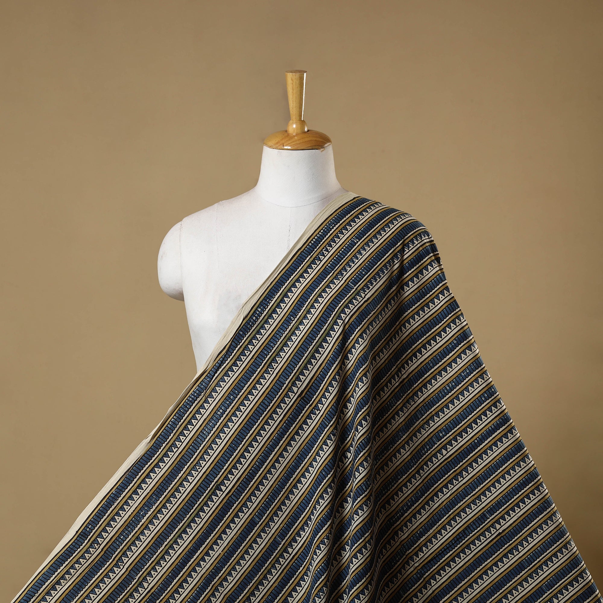 Multicolor - natural dyed cotton hand fabric 01