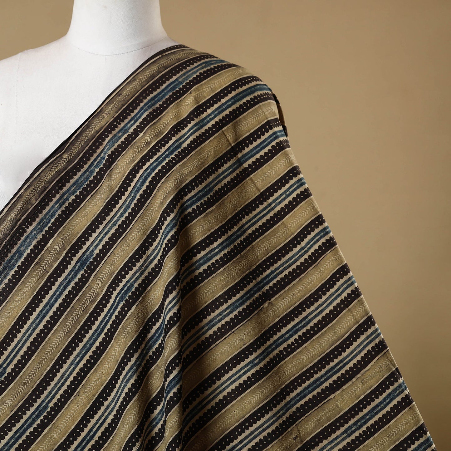 Multicolor - natural dyed cotton hand fabric 05