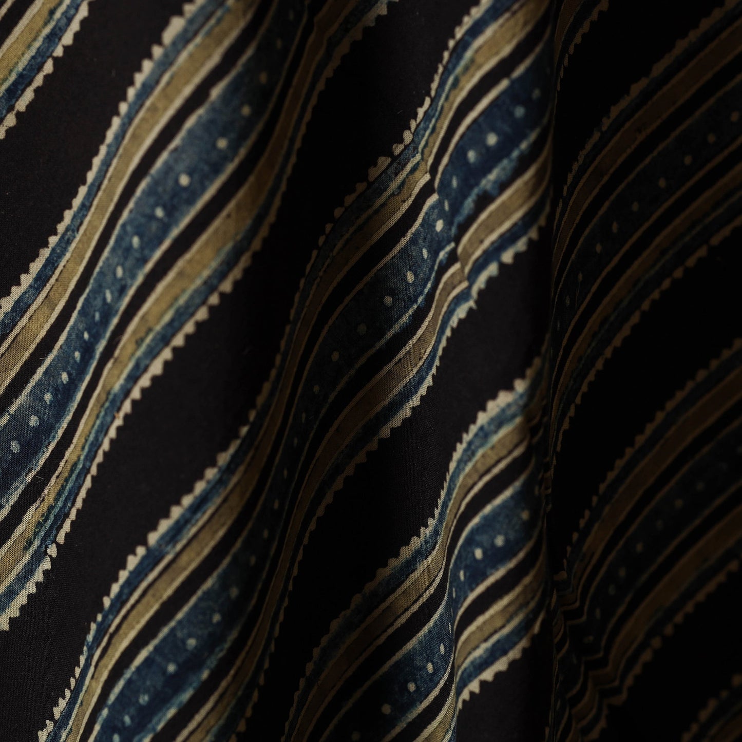 Multicolor - natural dyed cotton hand fabric 09