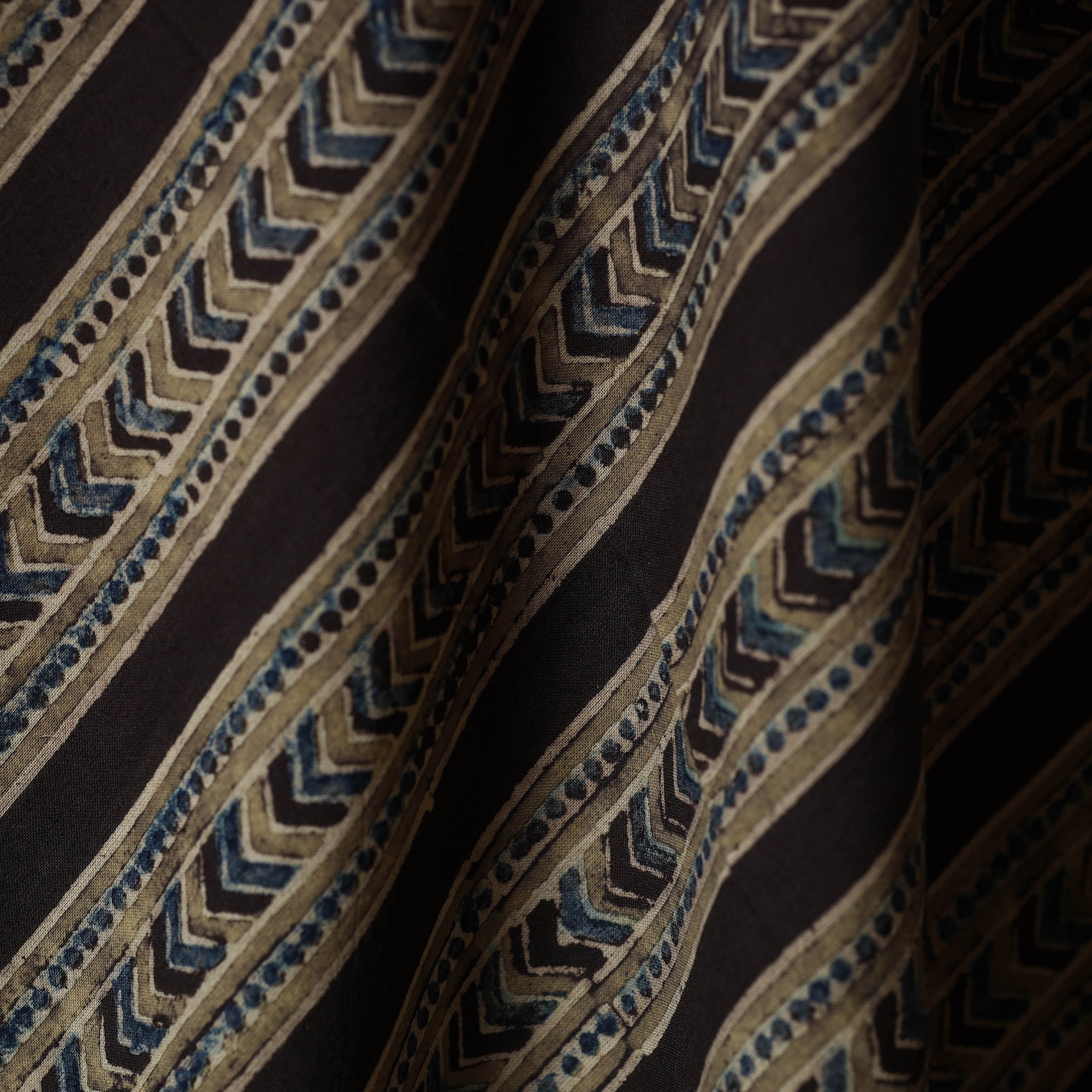 Multicolor - natural dyed cotton hand fabric 10