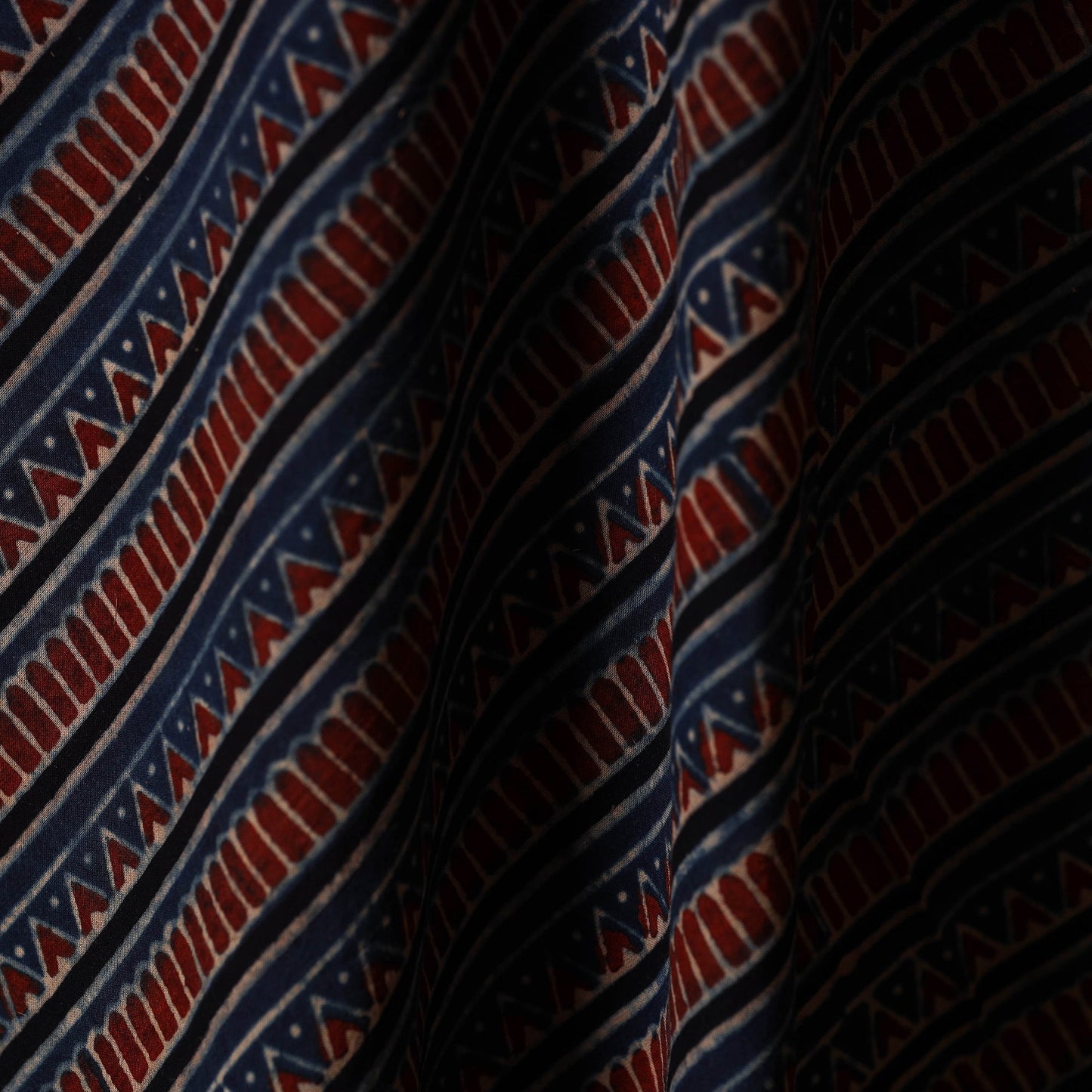 Multicolor - natural dyed cotton hand fabric 12