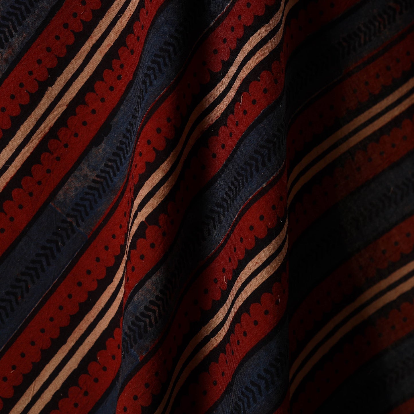 Multicolor - natural dyed cotton hand fabric 13