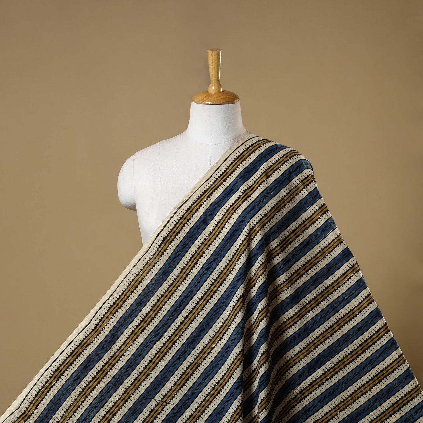 Multicolor - natural dyed cotton hand fabric 18