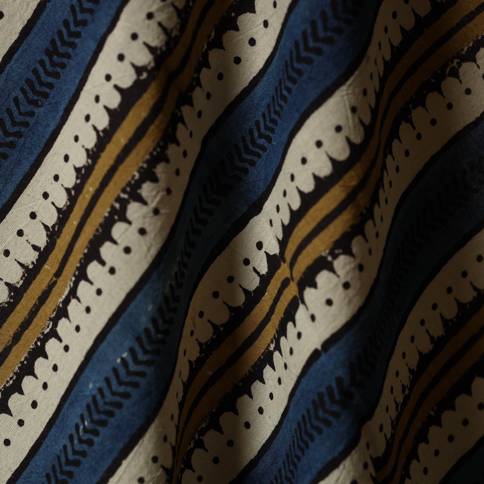 Multicolor - natural dyed cotton hand fabric 18