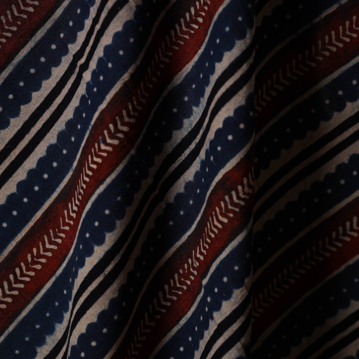 Multicolor - natural dyed cotton hand fabric 19