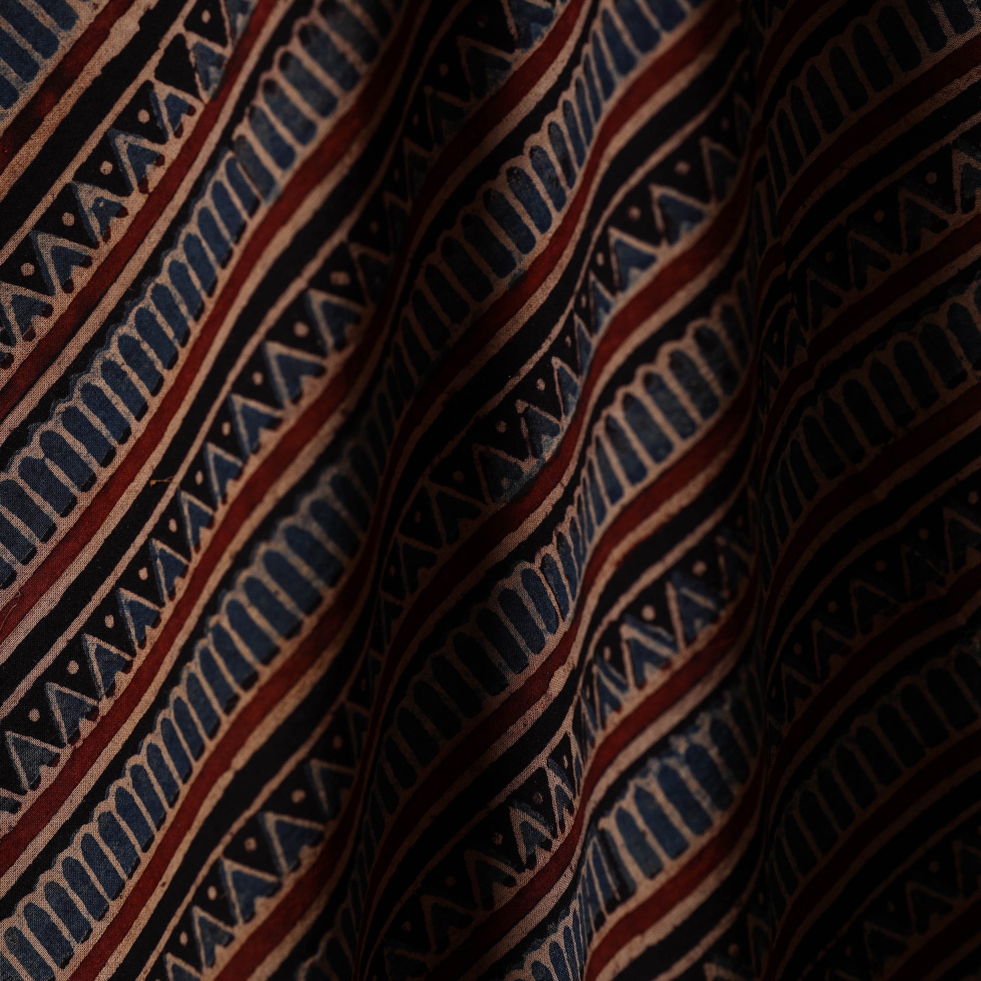 Multicolor - natural dyed cotton hand fabric 20