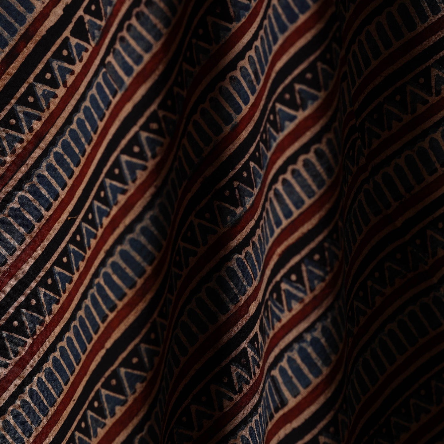 Multicolor - natural dyed cotton hand fabric 20