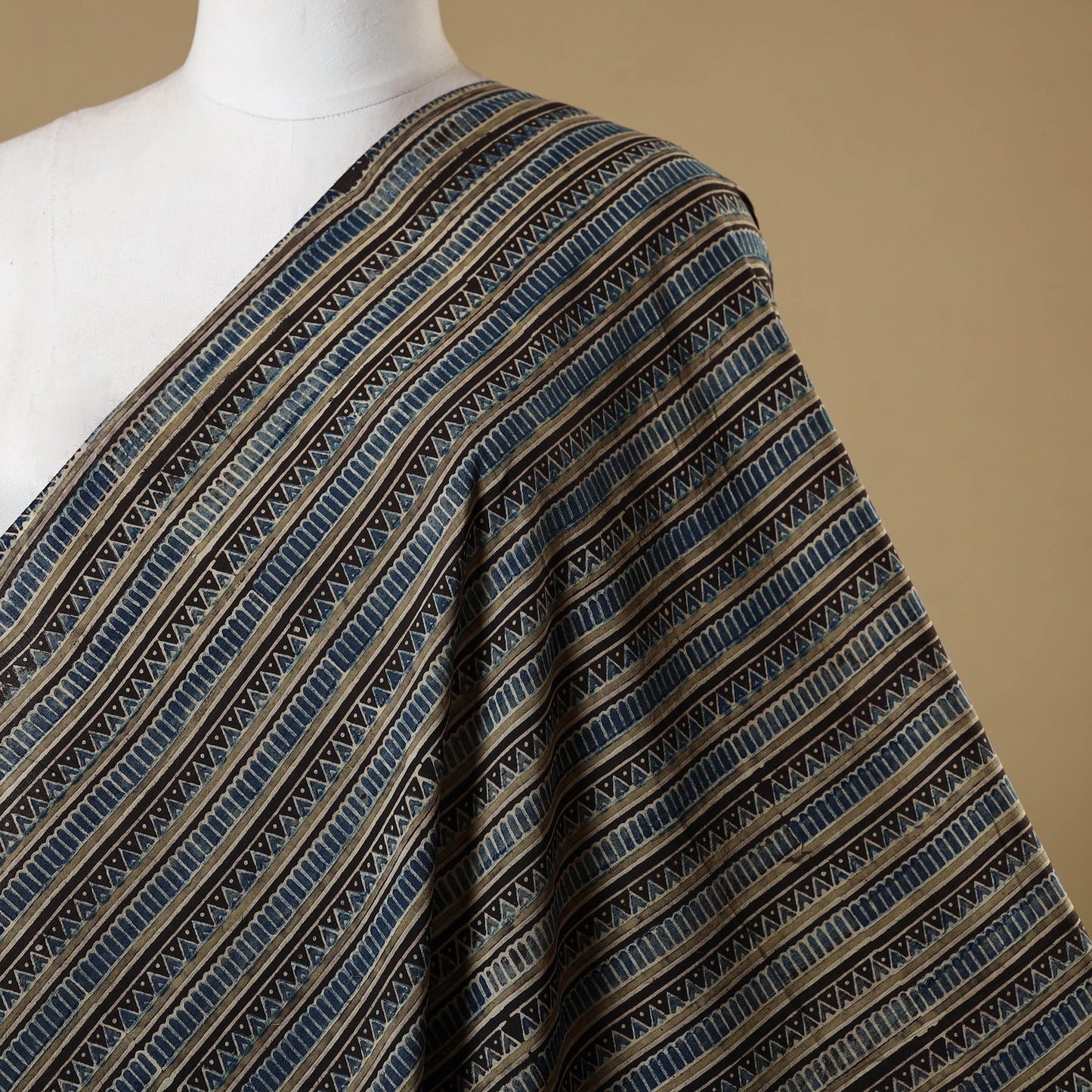 Multicolor - natural dyed cotton hand fabric 26