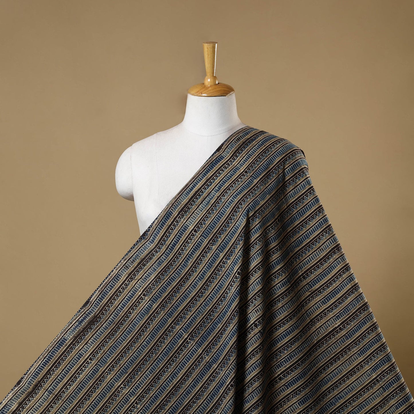 Multicolor - natural dyed cotton hand fabric 26