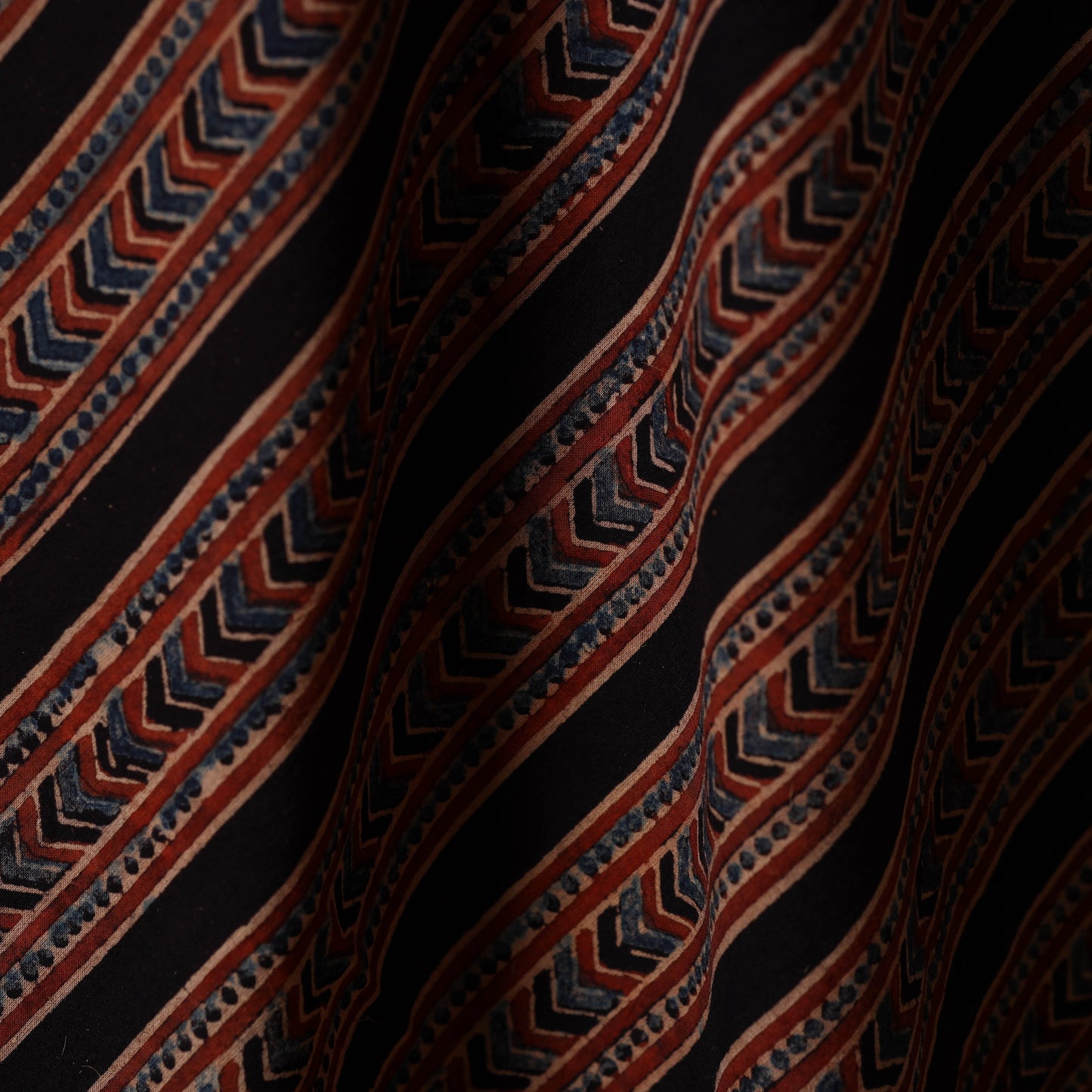 Multicolor - natural dyed cotton hand fabric 27