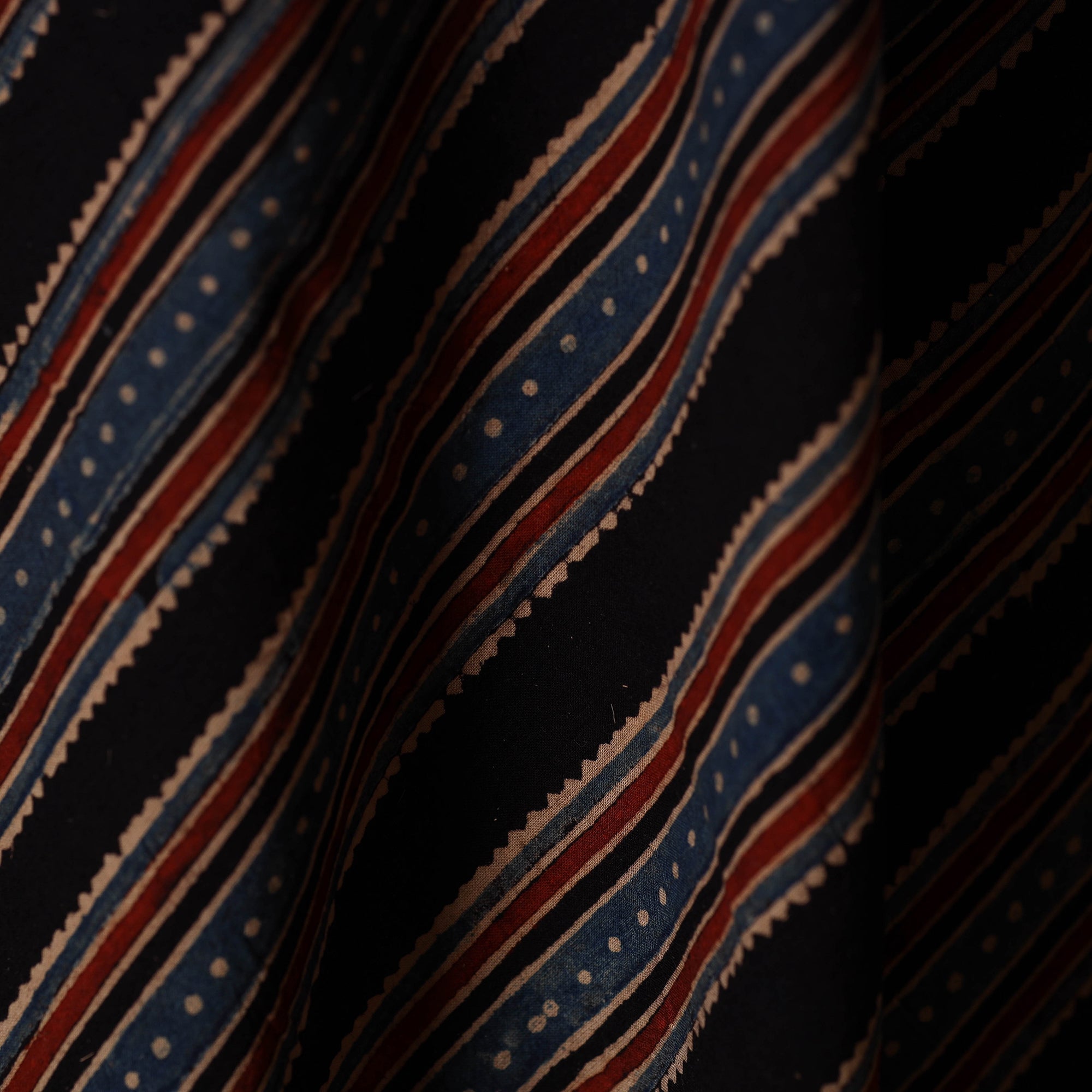 Multicolor - natural dyed cotton hand fabric 41