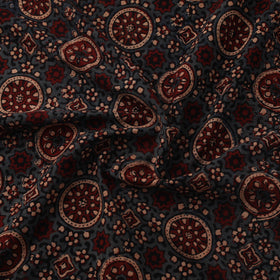 Natural dyed cotton kutch hand block ajrakh print fabric 11