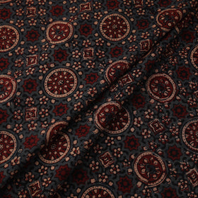 Natural dyed cotton kutch hand block ajrakh print fabric 11