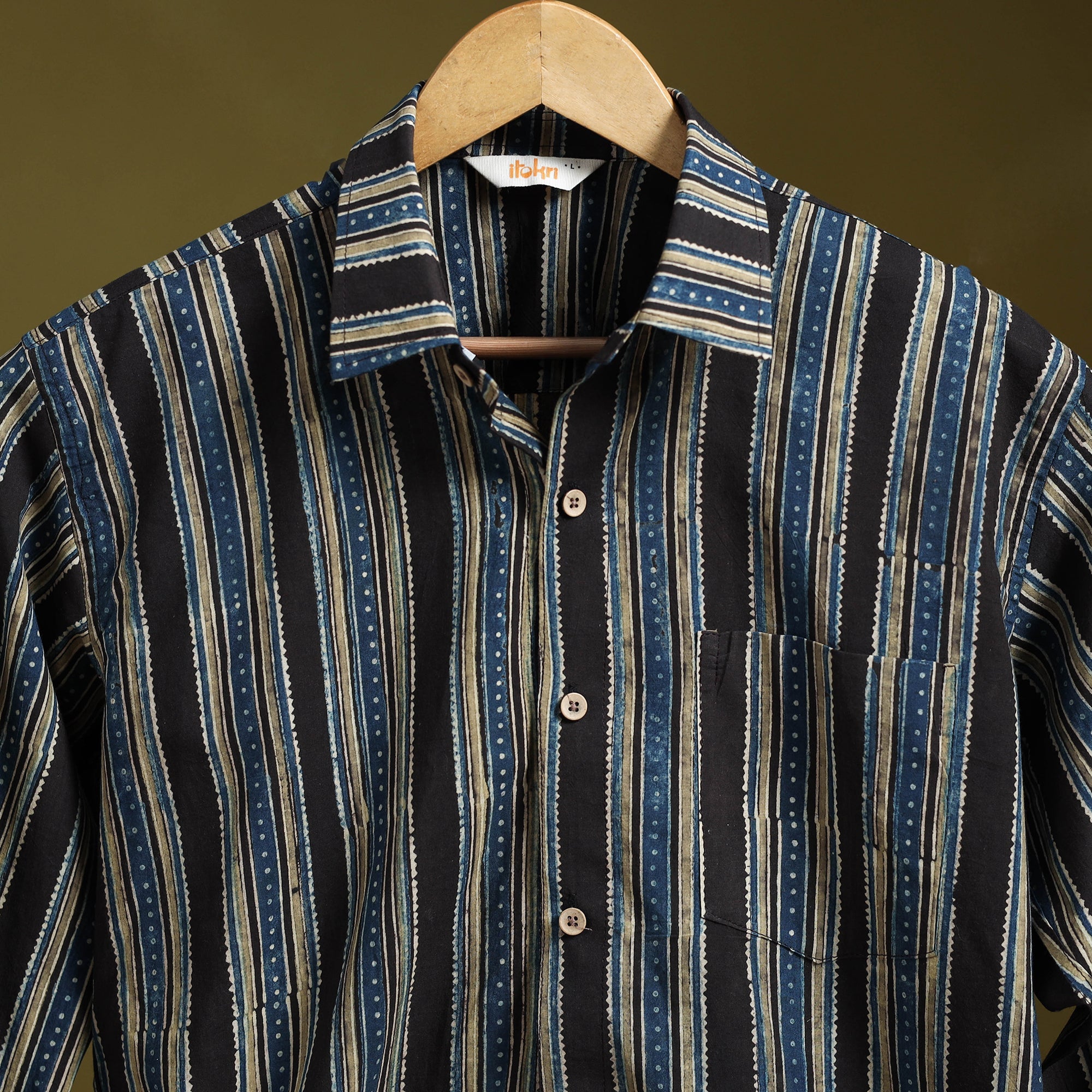 Multicolor - natural dyed cotton men full sleeve shirt 03