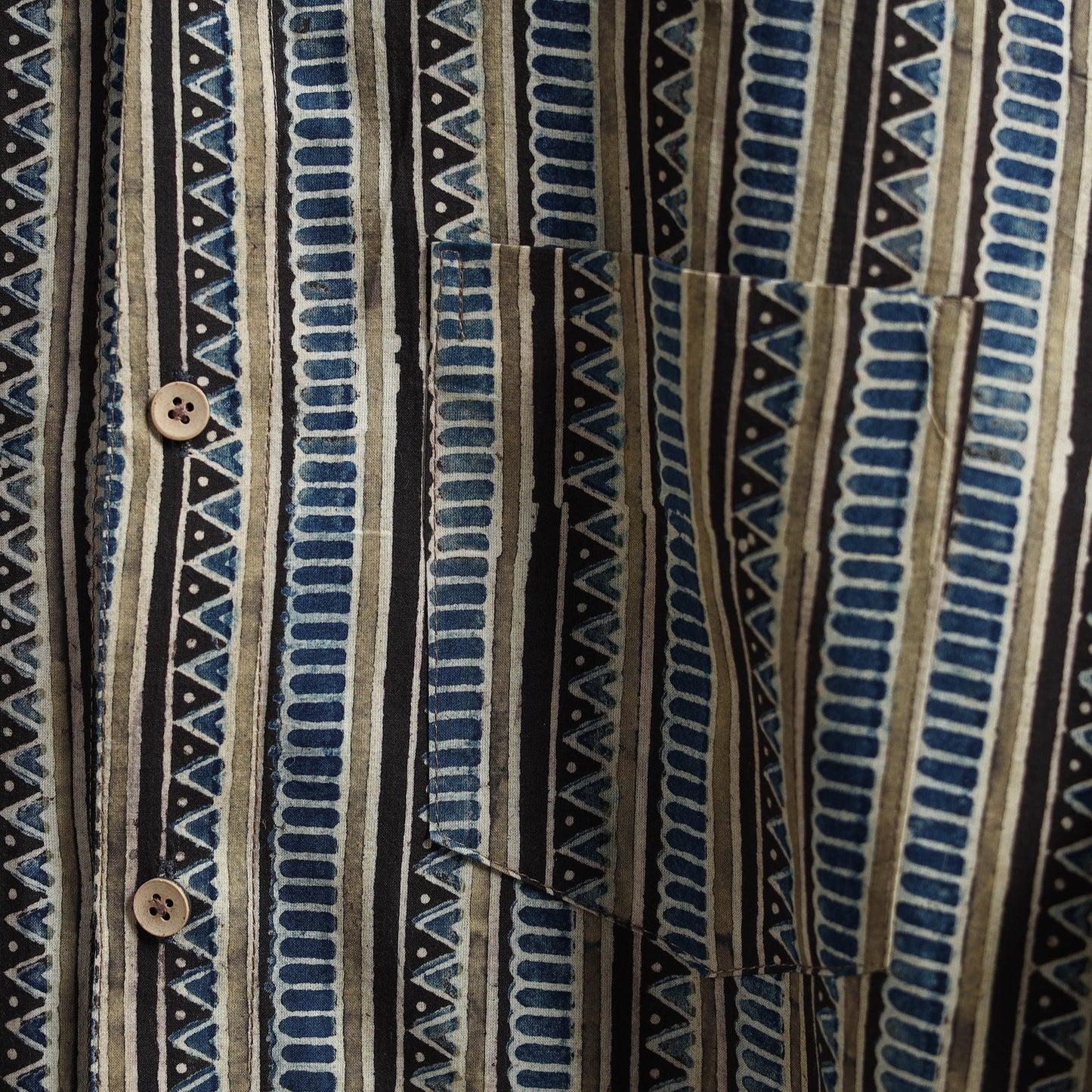 Multicolor - natural dyed cotton men full sleeve shirt 08