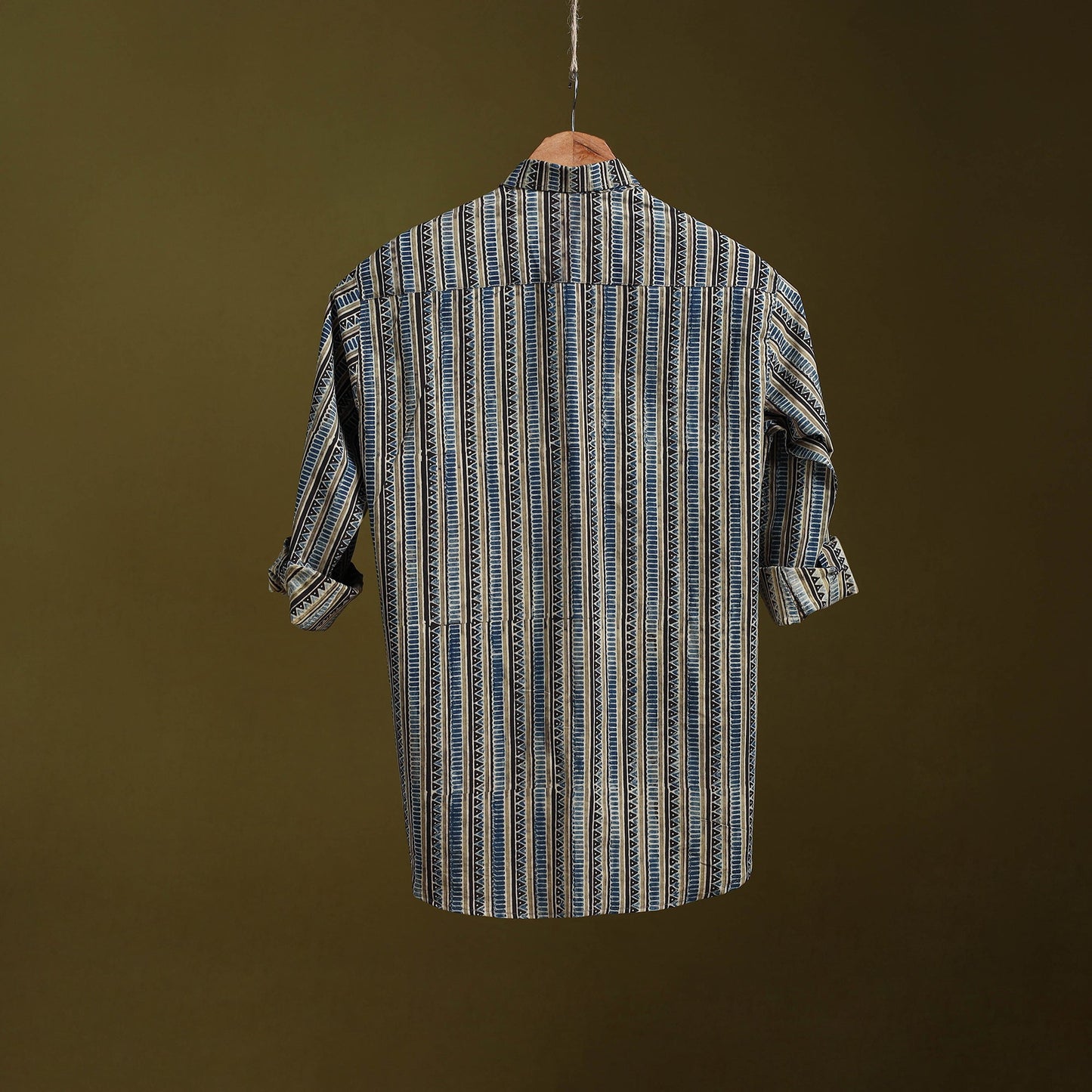 Multicolor - natural dyed cotton men full sleeve shirt 08