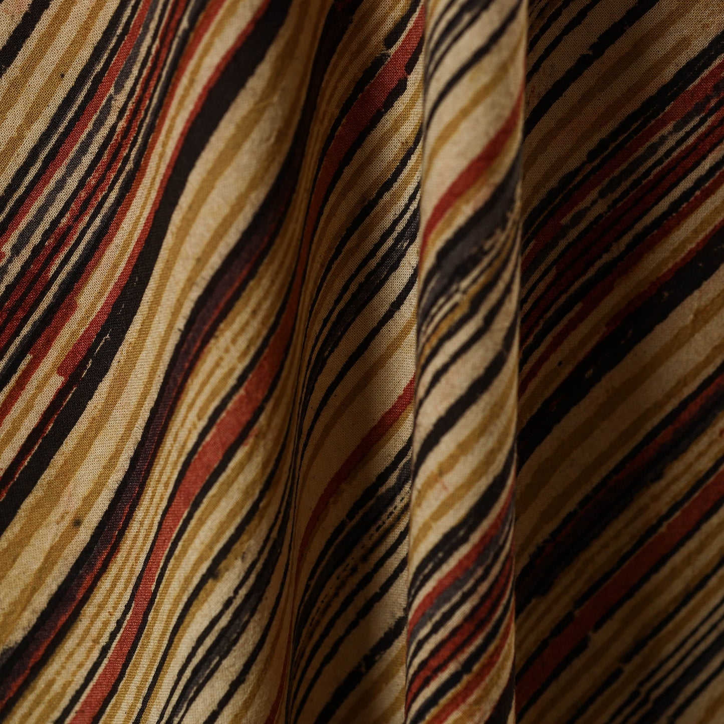 Multicolor - natural dyed cotton pedana kalamkari fabric 07